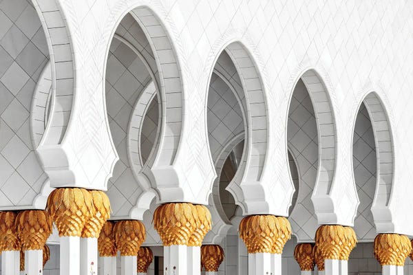 Middle Eastern Décor: White Mosque - Arches by Philippe Hugonnard