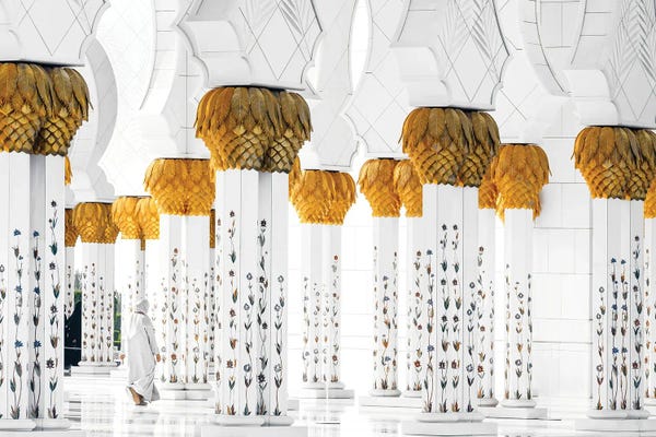 Middle Eastern Décor: White Mosque - Between The Arches by Philippe Hugonnard