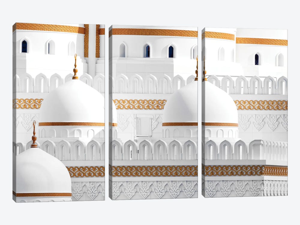 White Mosque - Edging by Philippe Hugonnard 3-piece Art Print