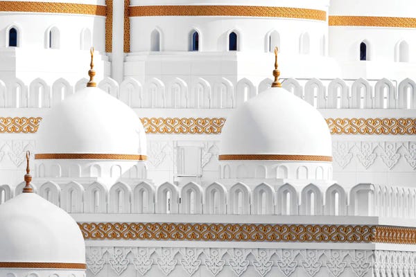 United Arab Emirates: White Mosque - Edging by Philippe Hugonnard