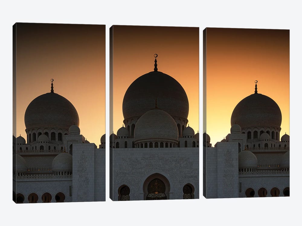 White Mosque - Sunset by Philippe Hugonnard 3-piece Canvas Artwork