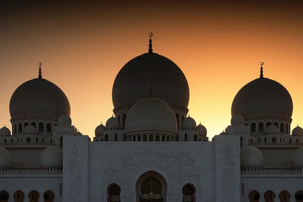 Middle Eastern Décor: White Mosque - Sunset by Philippe Hugonnard