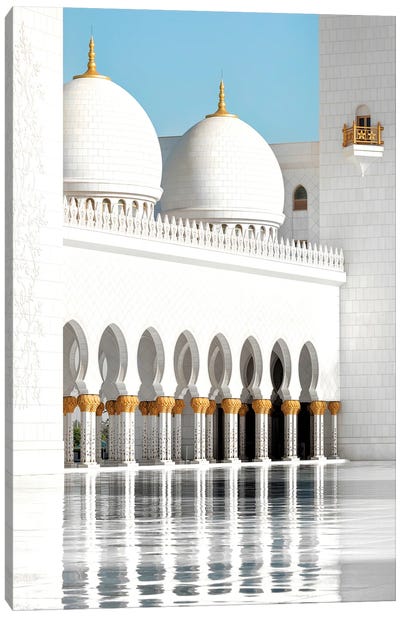 White Mosque - Reflections Canvas Art Print - White Mosque