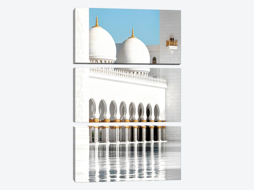 White Mosque - Reflections by Philippe Hugonnard 3-piece Canvas Art Print