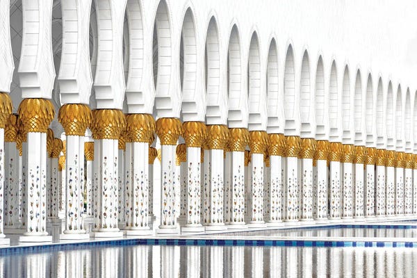 United Arab Emirates: White Mosque - Duplication by Philippe Hugonnard
