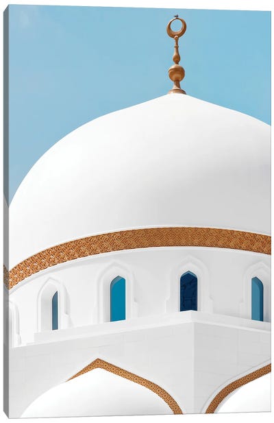 White Mosque - Purity Canvas Art Print - United Arab Emirates Art