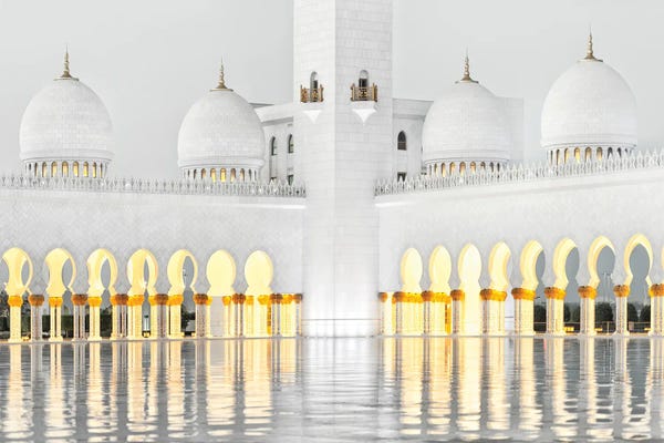 United Arab Emirates: White Mosque - Between Shadow And Light by Philippe Hugonnard