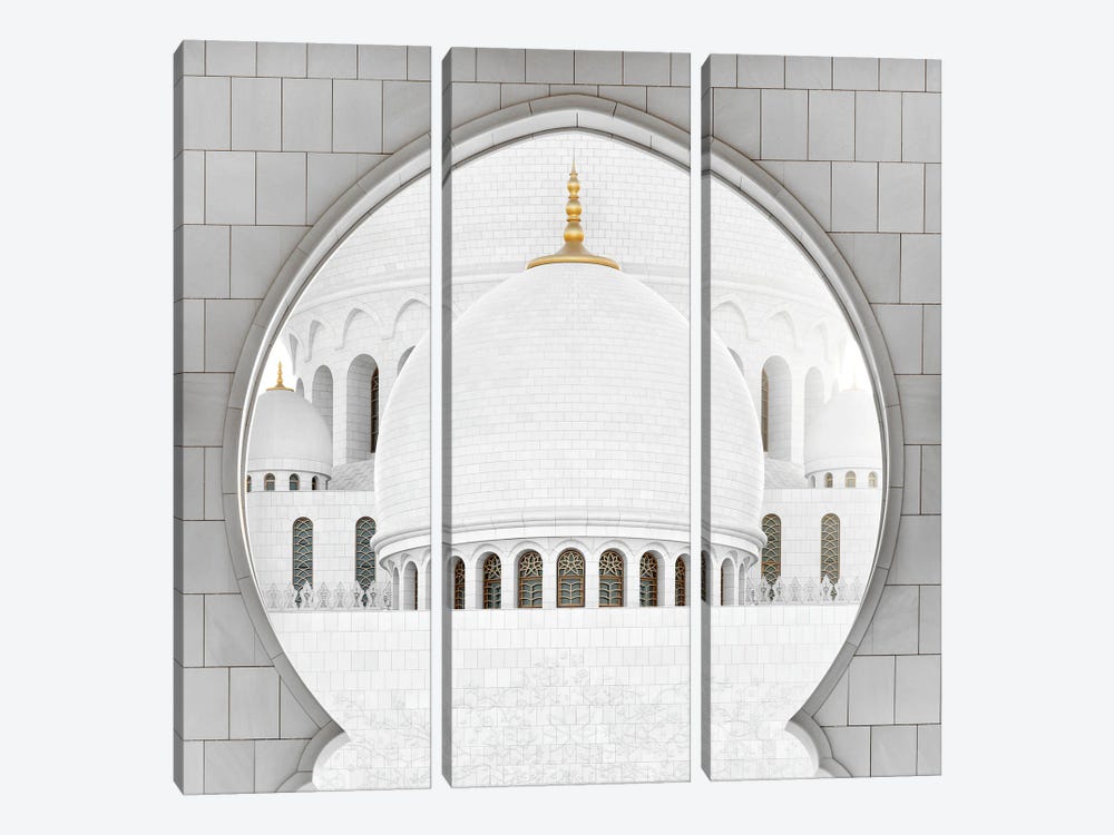 White Mosque - The Dome II by Philippe Hugonnard 3-piece Canvas Artwork