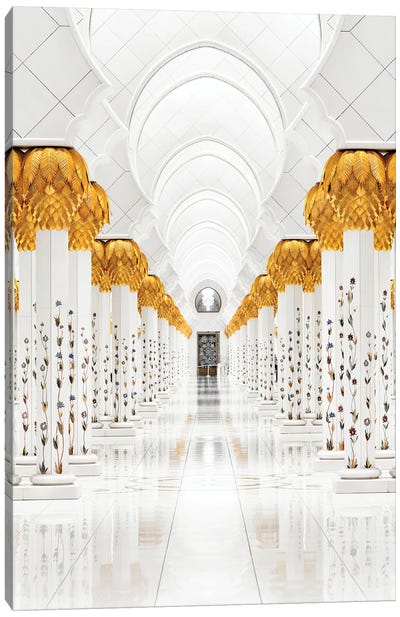 White Mosque - Famous Gallery Canvas Art Print - United Arab Emirates Art