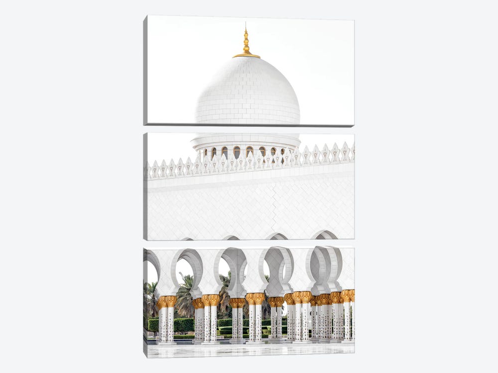 White Mosque - Architectural Masterpiece by Philippe Hugonnard 3-piece Canvas Artwork