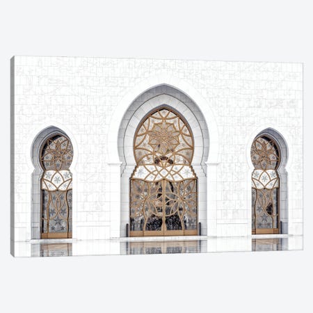 White Mosque - Marble Doors Canvas Print #PHD2576} by Philippe Hugonnard Canvas Wall Art