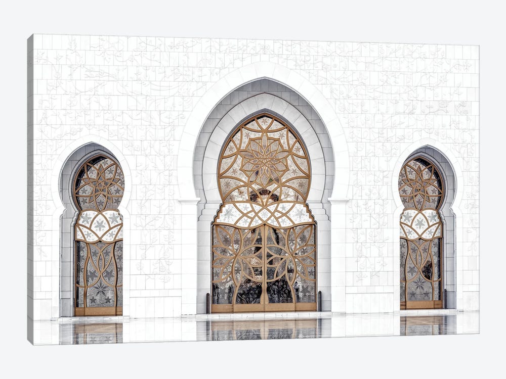 White Mosque - Marble Doors by Philippe Hugonnard 1-piece Canvas Print