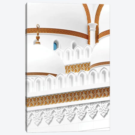 White Mosque - Cornice Design Canvas Print #PHD2577} by Philippe Hugonnard Canvas Wall Art