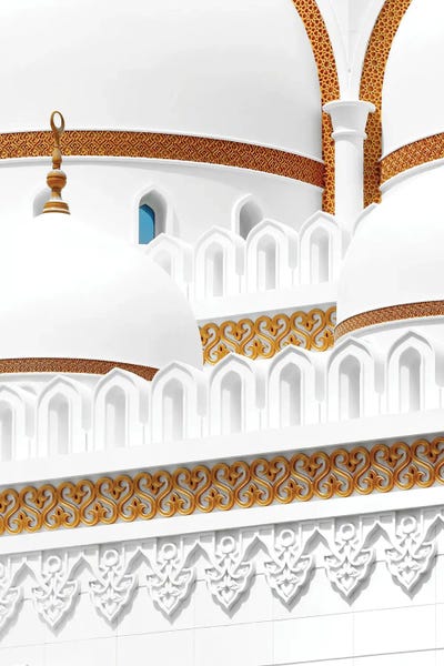 United Arab Emirates: White Mosque - Cornice Design by Philippe Hugonnard