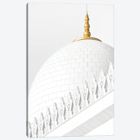 White Mosque - Dome Cornice Canvas Print #PHD2579} by Philippe Hugonnard Art Print