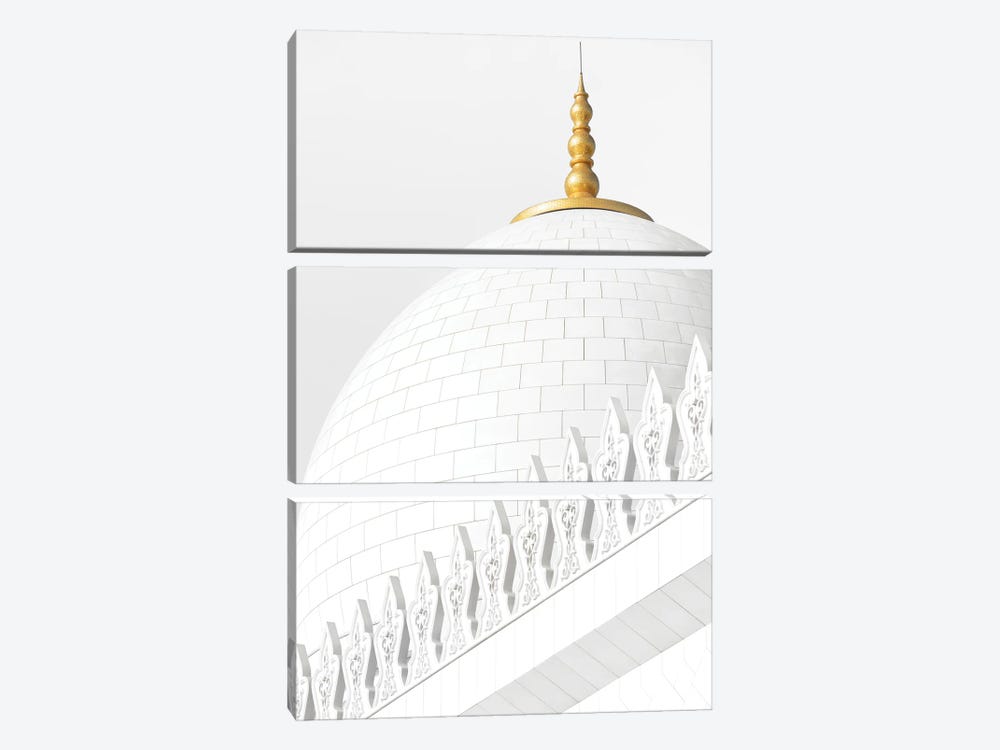 White Mosque - Dome Cornice by Philippe Hugonnard 3-piece Canvas Wall Art
