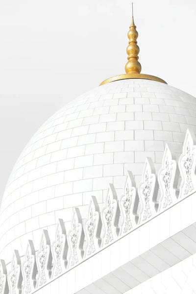 United Arab Emirates: White Mosque - Dome Cornice by Philippe Hugonnard