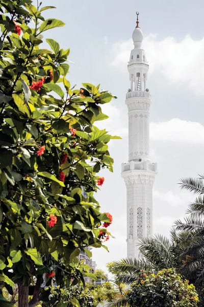 United Arab Emirates: White Mosque - Dubai Minaret by Philippe Hugonnard
