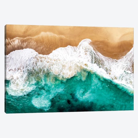 Aerial Summer - Golden Beach Sand Canvas Print #PHD2583} by Philippe Hugonnard Canvas Wall Art