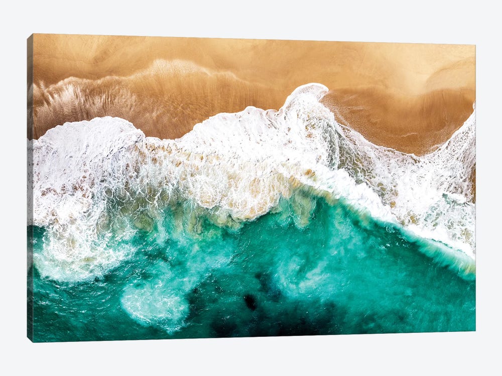 Aerial Summer - Golden Beach Sand by Philippe Hugonnard 1-piece Canvas Art Print