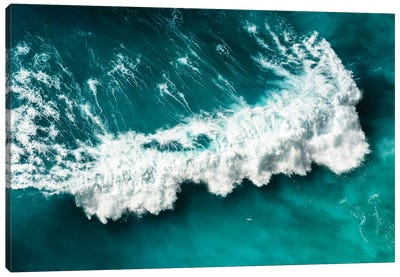 Aerial Summer - Seagreen Wave Canvas Art Print - Aerial Beaches 