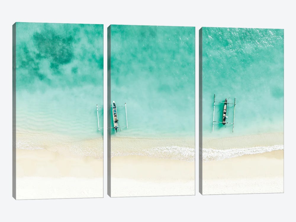 Aerial Summer - Crystal Clear Waters by Philippe Hugonnard 3-piece Art Print