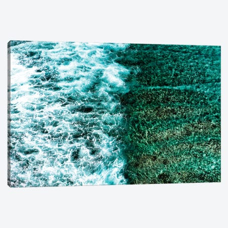 Aerial Summer - Ocean Wave Foam Canvas Print #PHD2590} by Philippe Hugonnard Art Print