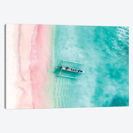 Aerial Summer - Pink Beach Canvas Print #PHD2592} by Philippe Hugonnard Canvas Art Print
