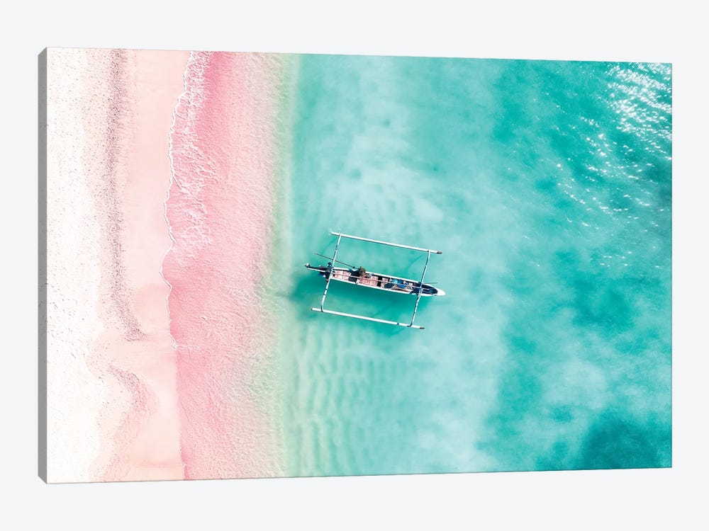 Aerial Summer - Pink Beach by Philippe Hugonnard 1-piece Canvas Print