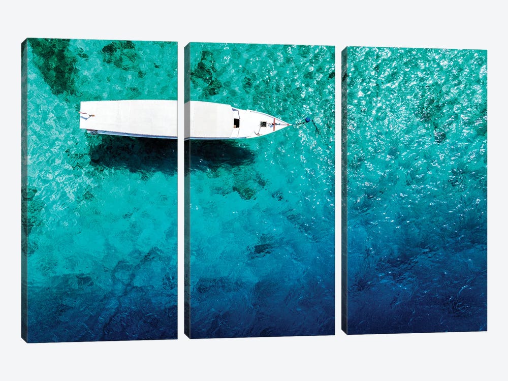 Aerial Summer - Clear Water by Philippe Hugonnard 3-piece Canvas Art Print