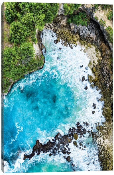Aerial Summer - Blue Lagoon Ceningan Canvas Art Print - Aerial Beaches 