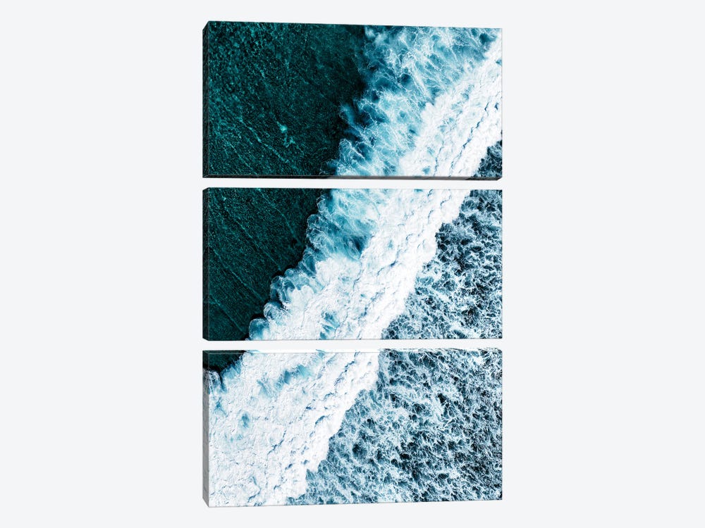 Aerial Summer - Seagreen Ocean Wave by Philippe Hugonnard 3-piece Art Print