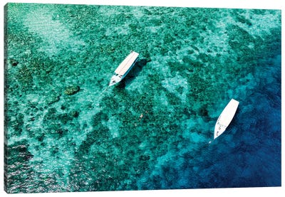 Aerial Summer - Two Directions Canvas Art Print - Aerial Beaches 