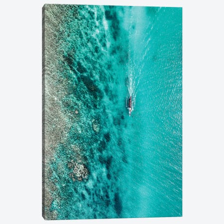 Aerial Summer - Turquoise Coral Canvas Print #PHD2598} by Philippe Hugonnard Canvas Art Print