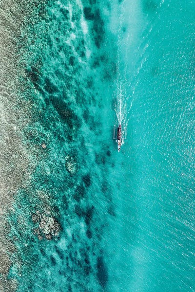 Aerial Beaches: Aerial Summer - Turquoise Coral by Philippe Hugonnard