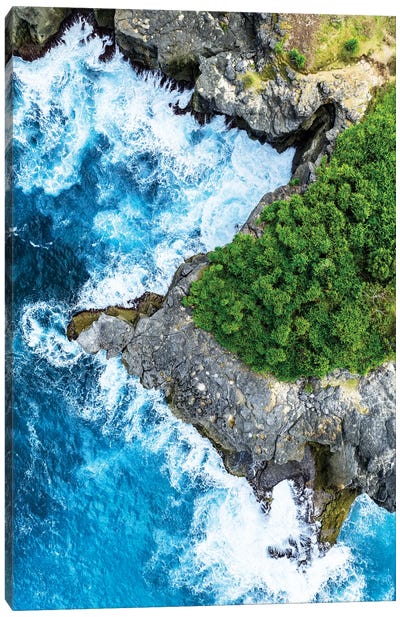 Aerial Summer - Nusa Cliffs Canvas Art Print - Aerial Beaches 