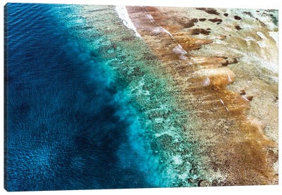 Aerial Summer - Ocean Depth Canvas Art Print - Aerial Summer
