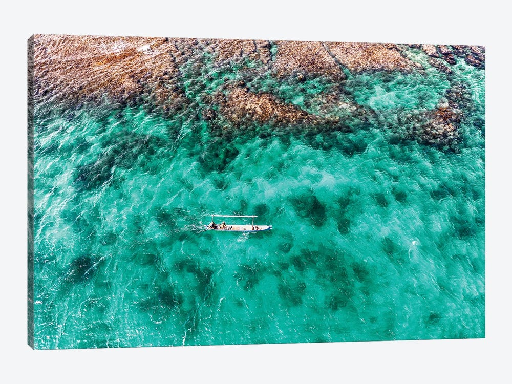 Aerial Summer - Aquamarine Lagoon by Philippe Hugonnard 1-piece Canvas Print