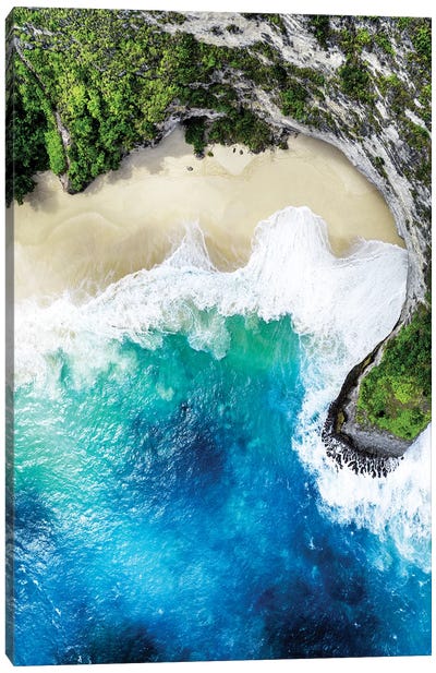 Aerial Summer - Forgotten Beach Canvas Art Print - Aerial Beaches 