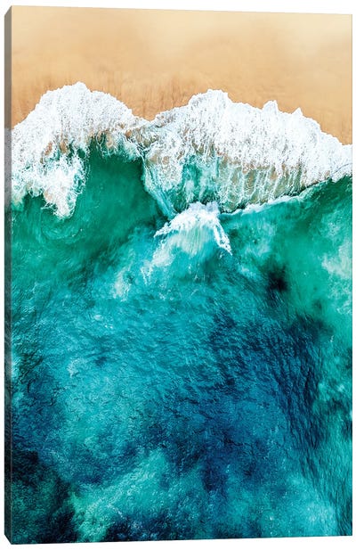 Aerial Summer - Sandy Beach Canvas Art Print - Aerial Beaches 