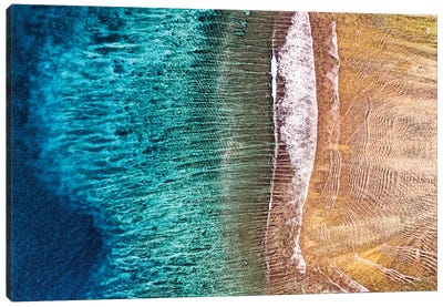 Aerial Summer - The Ocean Iris Canvas Art Print - Aerial Beaches 