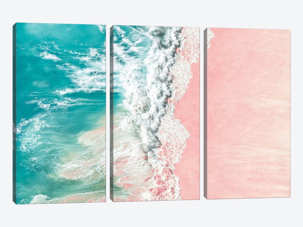 Aerial Summer - Bali Pink Beach by Philippe Hugonnard 3-piece Art Print