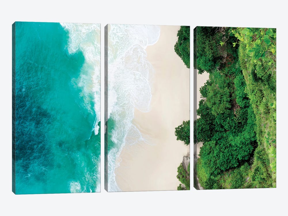 Aerial Summer - Tropical Cliff by Philippe Hugonnard 3-piece Canvas Art Print