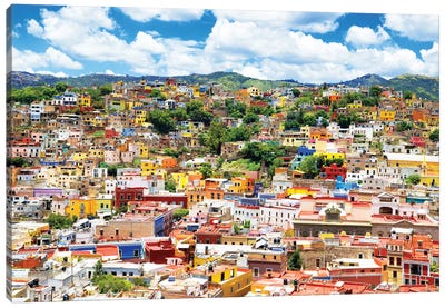 Cityscape Of Guanajuato Canvas Art Print - House Art