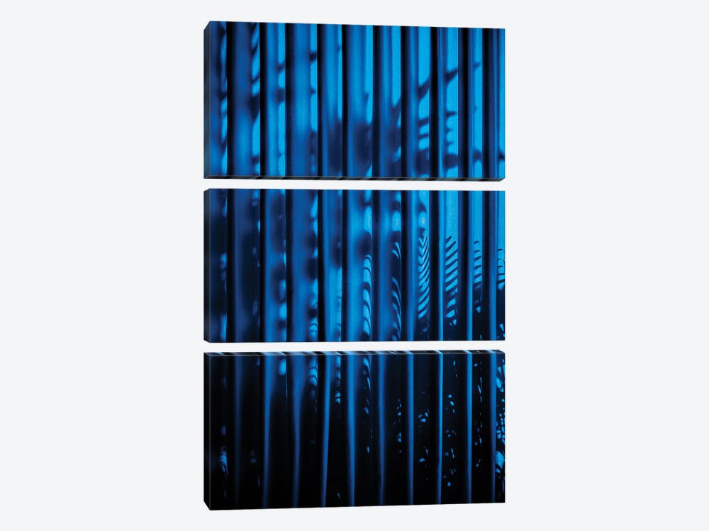 Blue Curtain Shadow by Philippe Hugonnard 3-piece Canvas Wall Art