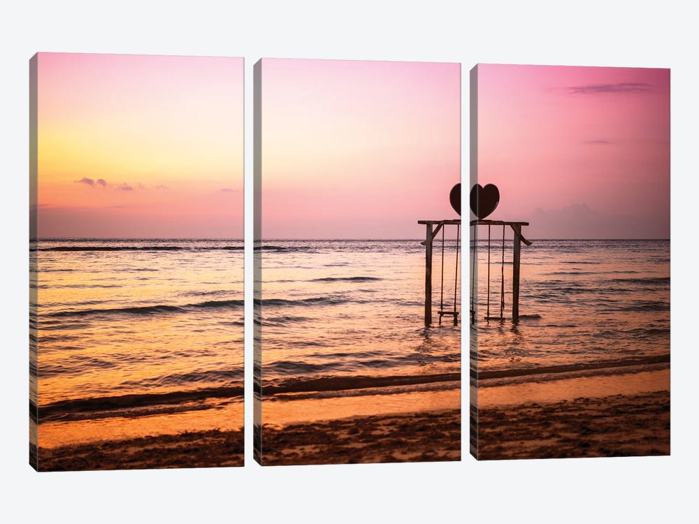 Sunset Lovers by Philippe Hugonnard 3-piece Canvas Art