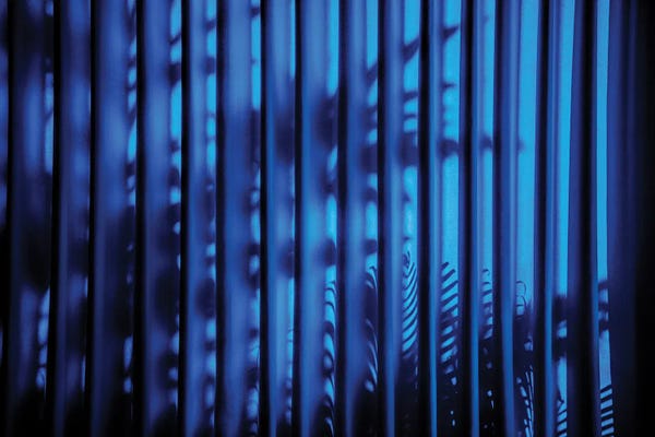 Monochromatic Photography: Blue Curtain Shadow II by Philippe Hugonnard