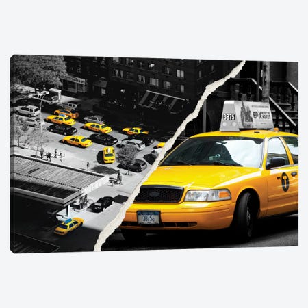 New York Taxis Canvas Print #PHD27} by Philippe Hugonnard Art Print