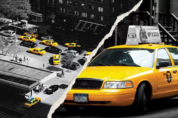 Color Pop Photography: New York Taxis by Philippe Hugonnard