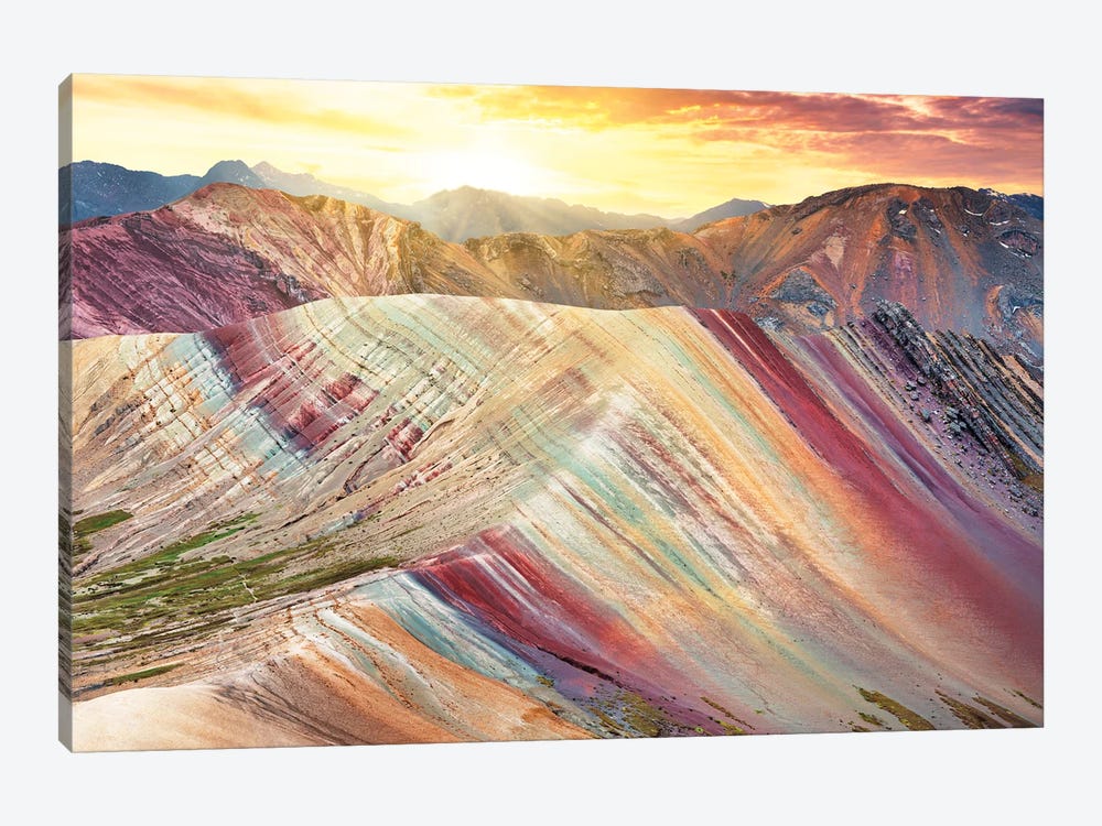 Palcoyo Rainbow Mountain by Philippe Hugonnard 1-piece Canvas Print